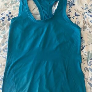 Teal Athleta momentum Racerback Tank Top
